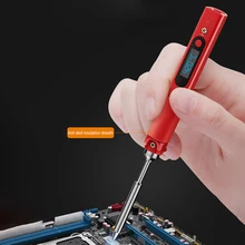 

Temperature Mini Soldering Iron 60W LED Digital Display Welding Electric Solder Rework Station Portable Heat Pencil Tips Repair