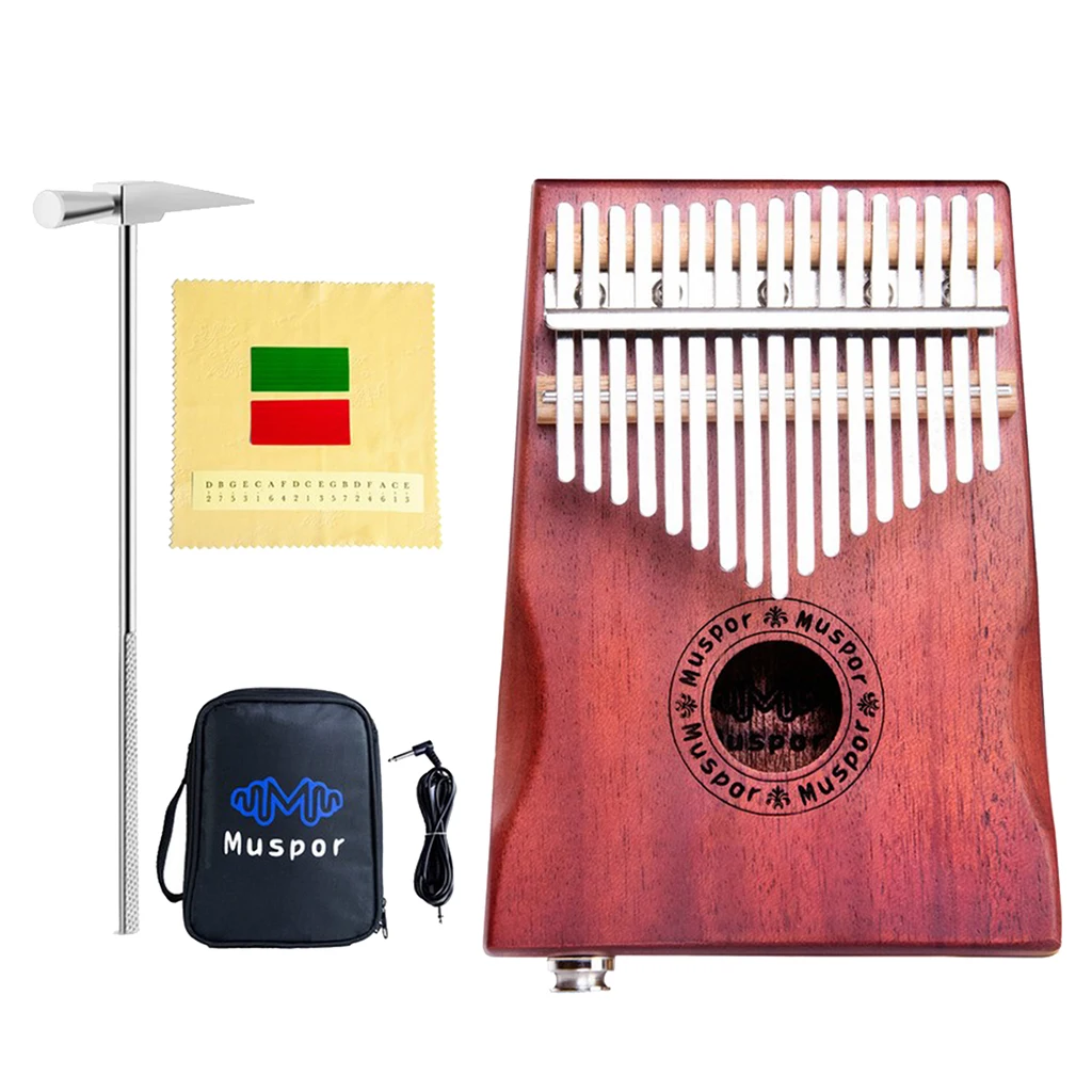 Portable 17 Keys Thumb Piano Kalimba Model Mahogany Wood for Beginner Entry Accessories