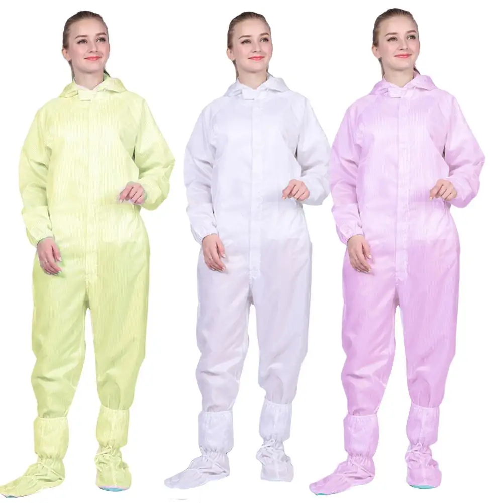 

Unisex Dust Proof Anti-static Hooded Laboratory Hospital Protection Coverall