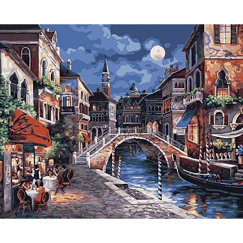 

GATYZTORY 40x50cm Painting By Numbers for Colourful DIY Pictures by numbers landscape Frameless Digital Painting