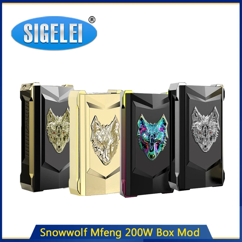

Clearance Sigelei Snowwolf Mfeng Box Mod 200W powered by dual 18650 batteries Temperature Control Vape