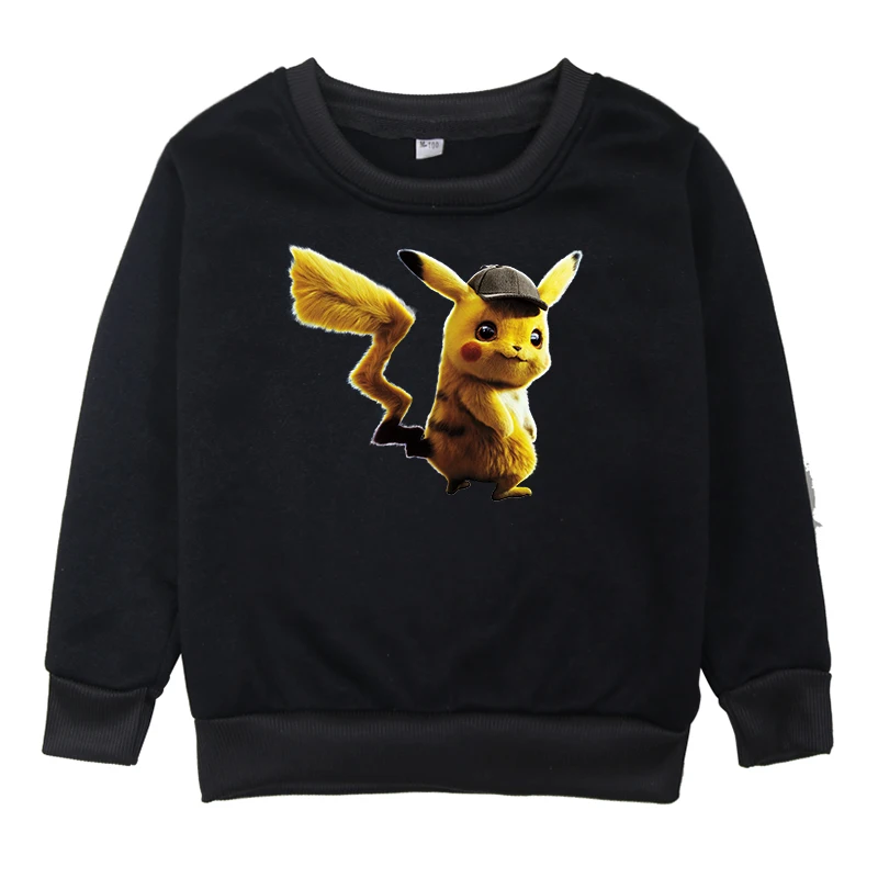 Hoodies 3 Футболки с Пикачу, детская осенне-зимняя одежда Детские толстовки для мальчиков, длинный костюм с рукавами, толстовки для девочек - Цвет: Hoodies 3