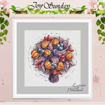 

Lantern flower bouquet patterns counted 11CT 14CT 18CT Cross Stitch Sets DIY wholesale Cross-stitch Kits Embroidery Needlework