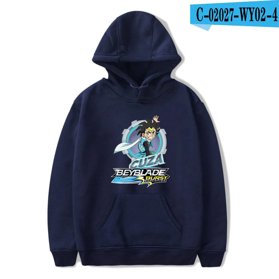 navy blue Толстовки Beyblade Burst эволюционные свитшоты для мужчин и женщин Harajuku худи с принтом пуловеры красные для мальчиков и девочек Популярные Осенние Топы - Цвет: navy blue