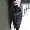 [EAM]  Oversized Long Hooded Cotton-padded Coat Long Sleeve Loose Fit Women Parkas Fashion Tide New Autumn Winter 2022 JD1210 ► Photo 2/6