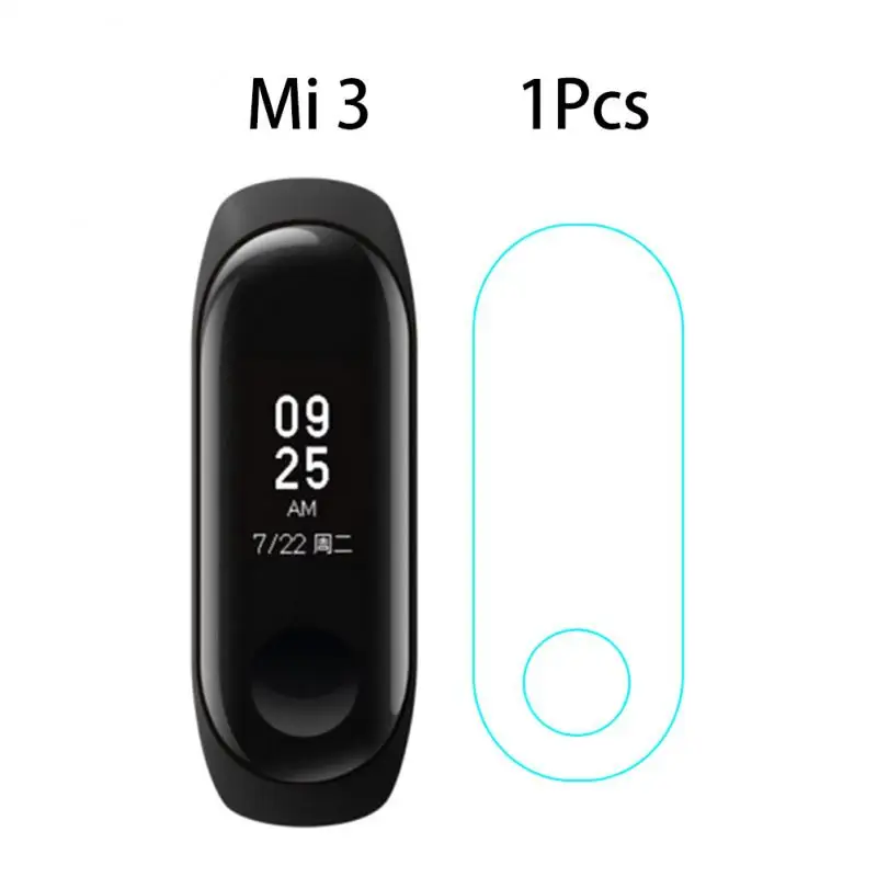 5 шт. Гидрогелевая Защитная закаленная пленка для Xiaomi Mi Band 4 защитная пленка полноэкранная проницаемая пленка HD Explosion - Цвет: 1PC miband 3