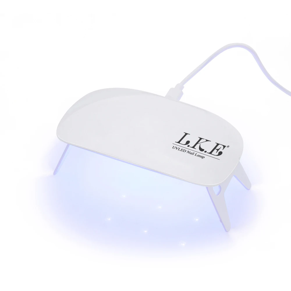 white USB LKE 36 Вт УФ-лампа для сушки ногтей всех типов геля 12 светодиодов УФ-лампа для маникюрной машины отверждения 30s 60s 90s таймер USB портативные УФ-лампы - Цвет: white USB