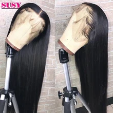 

Bone Straight Lace Front Wig HD Transparent 13x4 Lace Frontal Closure Wig Brazilian 30 Inch Lace Front Human Hair Wigs For Women