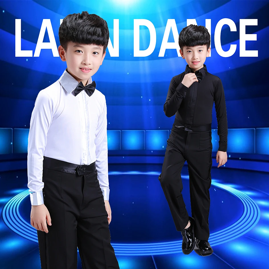 Boys Latin Dance Dress Dance Shirts Dance Pants Costume Sets
