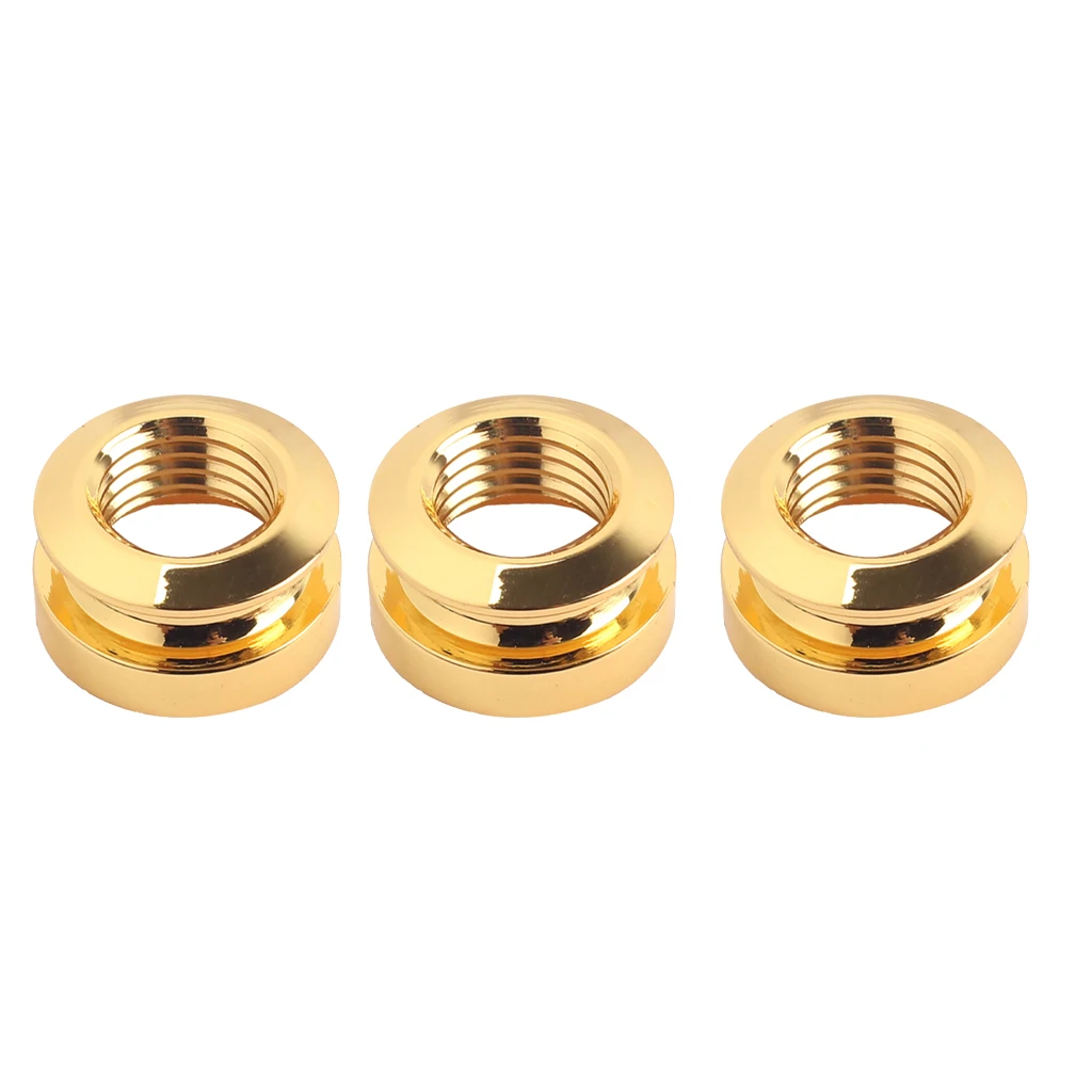 3 Pieces Copper Guitar Endpin Jack Strap Buttons for Guitar/Bass Replacement Parts