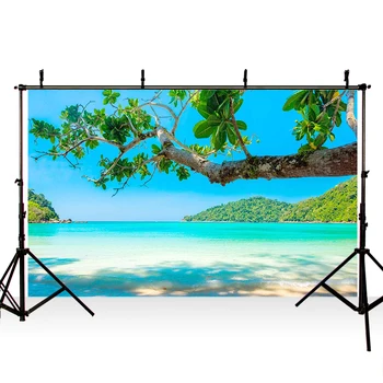 

Sea Beach Blue Sky Blue Water Trees Mountain Tropical Summer Landscape View Adults Wedding Portrait Photocall Photo Studio