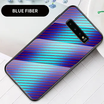 

30pcs/lot For Samsung Galaxy S10E S10 Lite Shockproof Carbon Fiber Tempered Glass Hard Case For Samsung Galaxy S10 5G S10 Plus