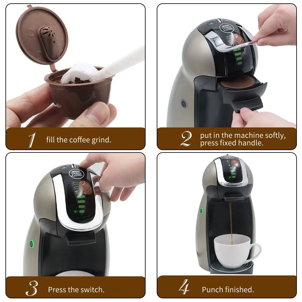 Многоразовая кофейная капсула чашка с пятнами без косточек совместима Nescafe Dolce