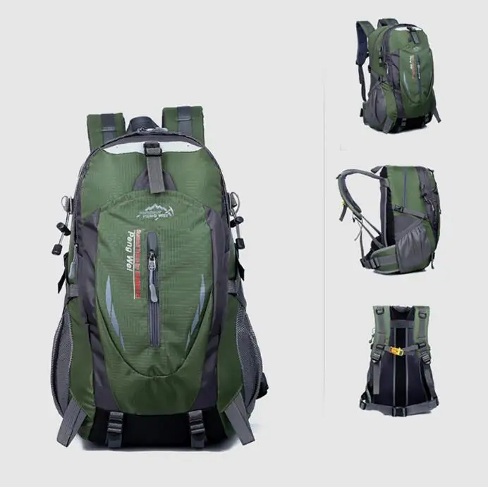 Deep green Качественный рюкзак для кемпинга, походный рюкзак, спортивная сумка, рюкзак для путешествий на открытом воздухе, рюкзак для альпинизма, снаряжение для мужчин, t 45L, для мужчин и женщин - Цвет: Deep green