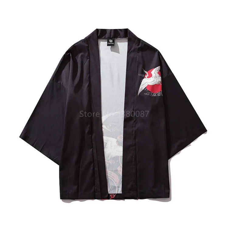 Unisex Woman Japanese Harajuku Kimono Haori Thin Sunscreen Coat Cardigan Ukiyo Man Wide Leg Pants Leisure Loose Harem Trousers