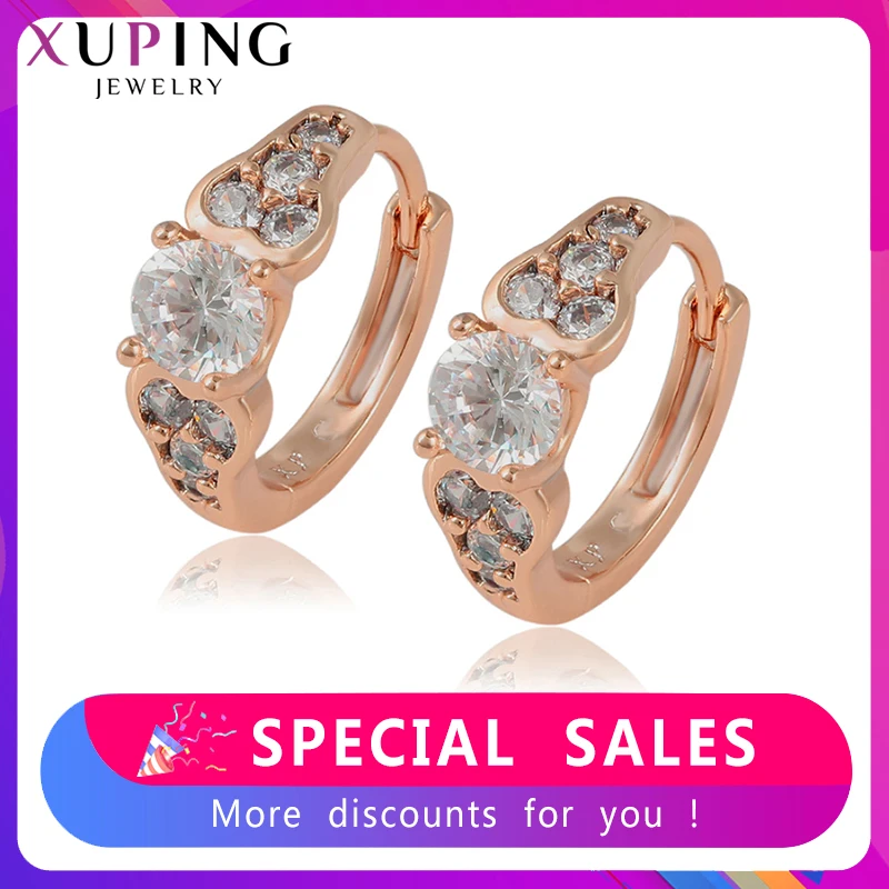 Xuping небольшие серьги-кольца из серьги с камнями очаровательные модные стили