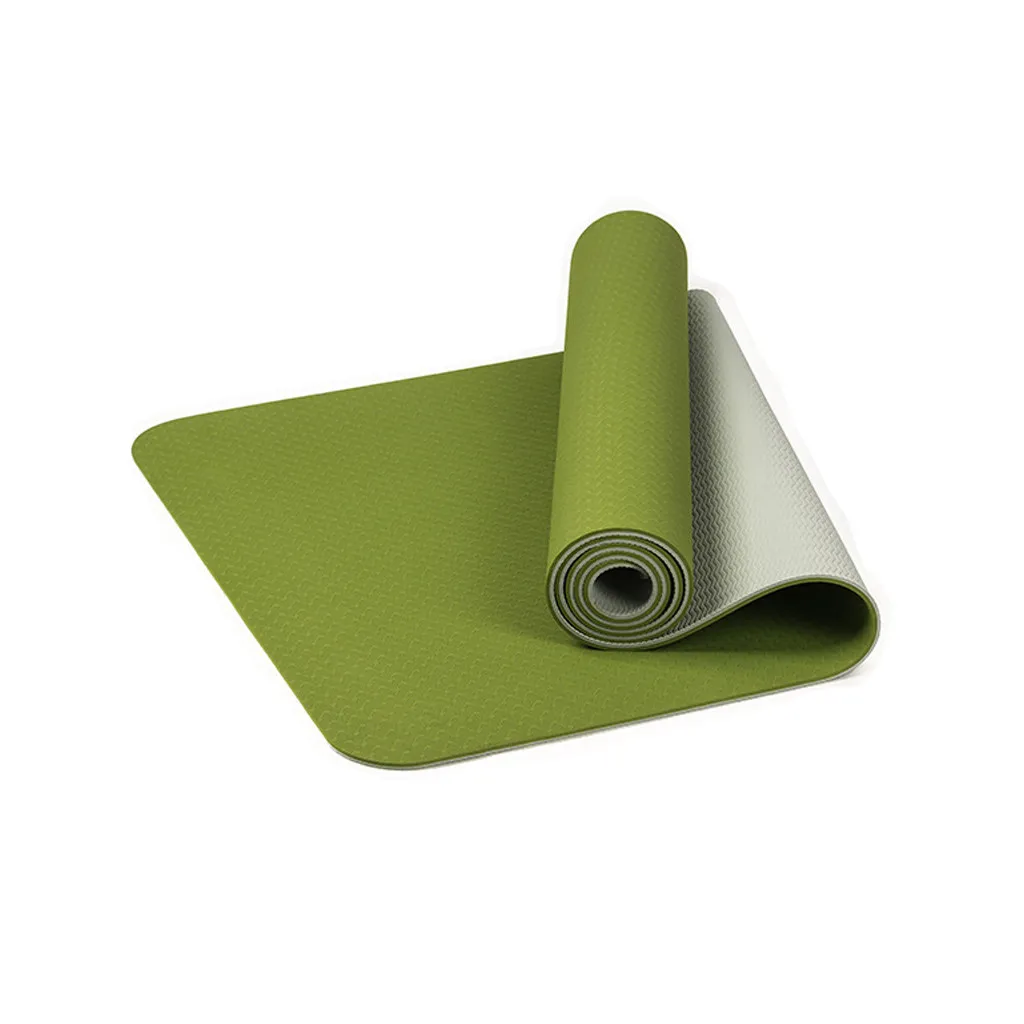 Yoga Accessories Yoga Mat Classic Pro Yoga Mat TPE Eco Friendly Non Slip Fitness Exercise Mat 183 x 61 x 0.6 cm 5 Color - Цвет: E