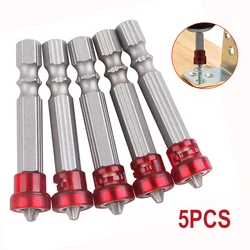 Broca magnética cruzada de 1/4 pulgadas, destornillador de vástago hexagonal con cabezal rojo magnético, accesorios de herramientas de tornillo eléctrico de mano