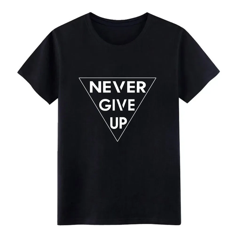 Мужская футболка с надписью never give up meme персонализированная летняя из 100% хлопка