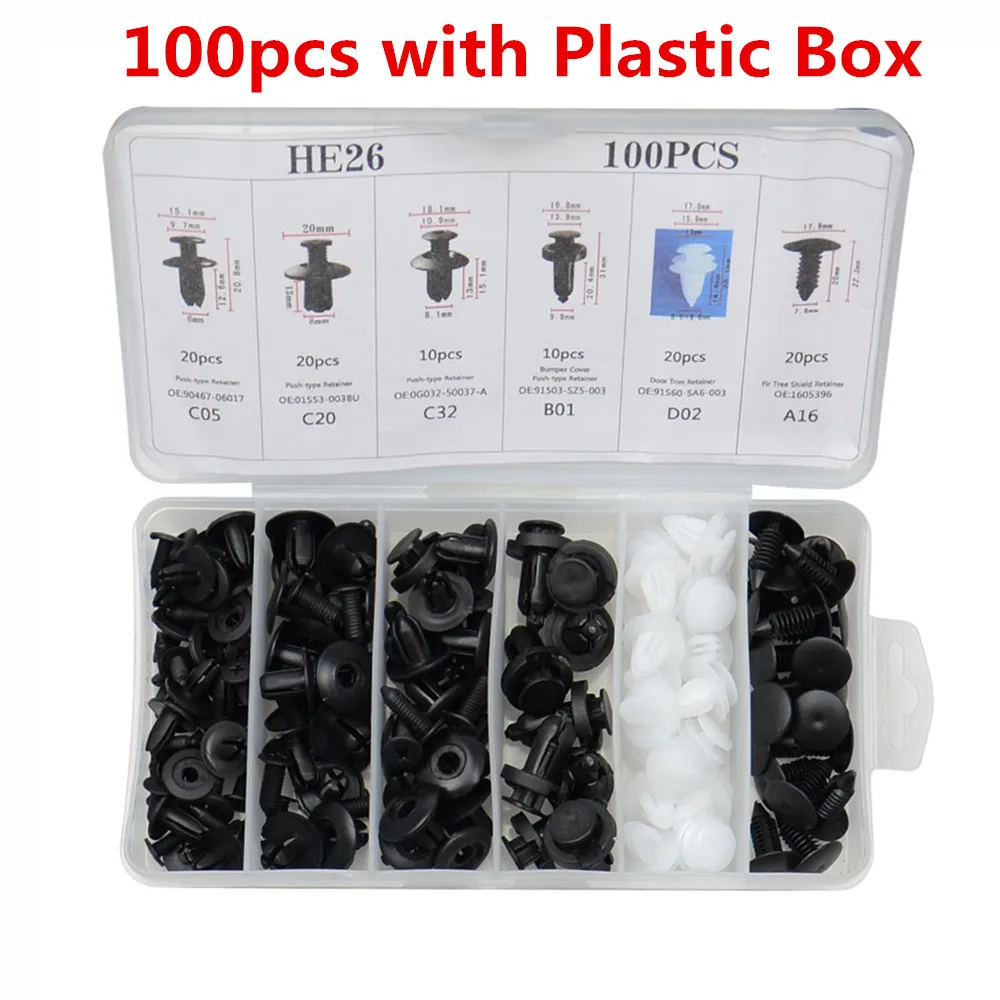100pcs clips box