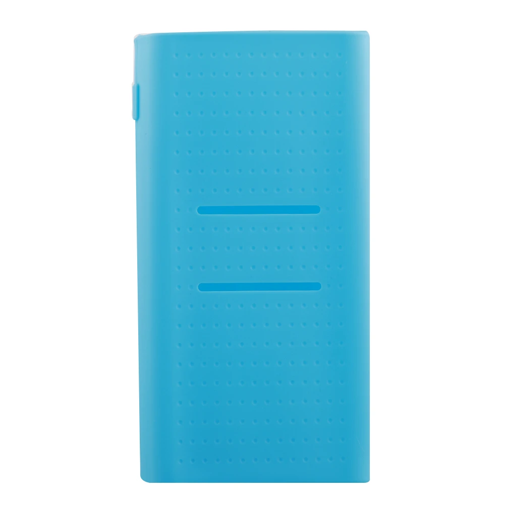 1 шт. для Xiaomi power Bank силиконовый чехол Портативный 20000 мАч Внешняя батарея, крышка для Xiaomi - Цвет: Blue
