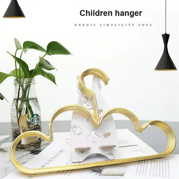 

5/10Pcs Non Slip Metal Toddlers Hanger Golden Cloud Shape Coat Hanger Nordic Style Home Organizer Clothing Storage Rack for Baby