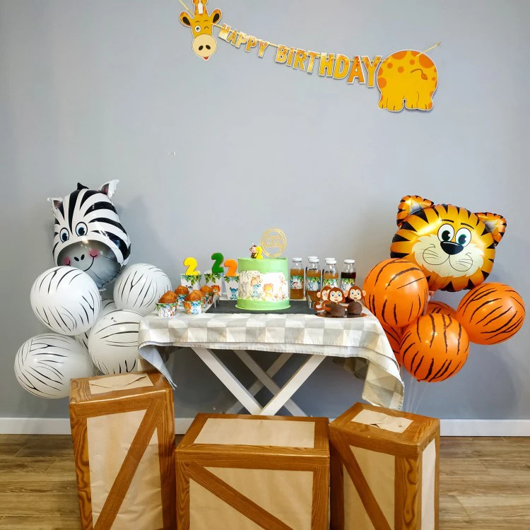 9 шт./партия воздушные шары с головой льва лягушки коровы в горошек латексные