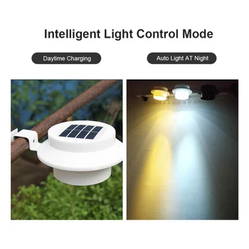 

1pcs Durable Shining Solar Energy Sink Light 3 LED Solar Fence Light Solar Street Garden LED Light