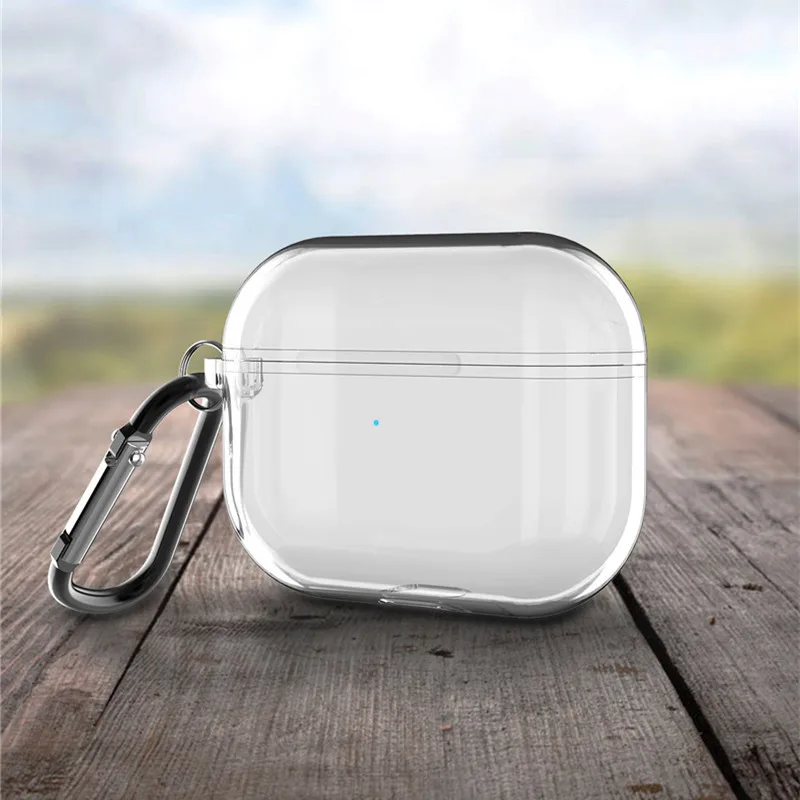 Для Apple Airpods Pro Чехол ударопрочный прозрачный Кристальный TPU прозрачный защитный чехол Bluetooth гарнитура протектор для AirPods 3