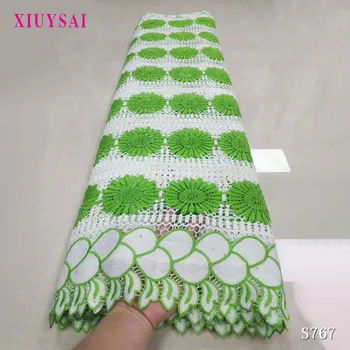 

Latest Nigerian French Swiss Voile Lace In Switzerland For Party 2020 green New Design African Guipure Laces Fabric S764