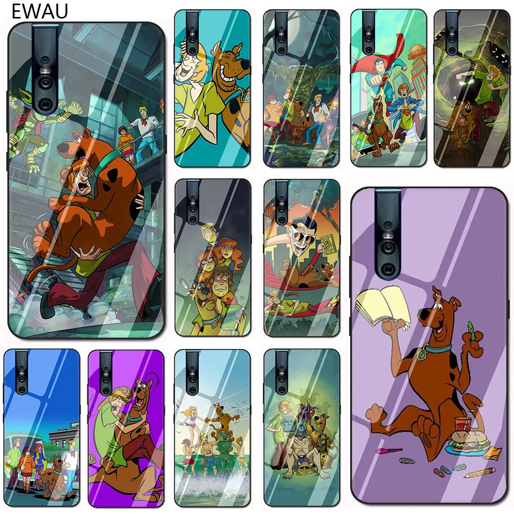 EWAU Shaggy и Scooby Doo крышка из закаленного стекла для телефона Крышка для Vivo V9 V15 Y17 Y85 Y89 Y93 Y95 Y91 C