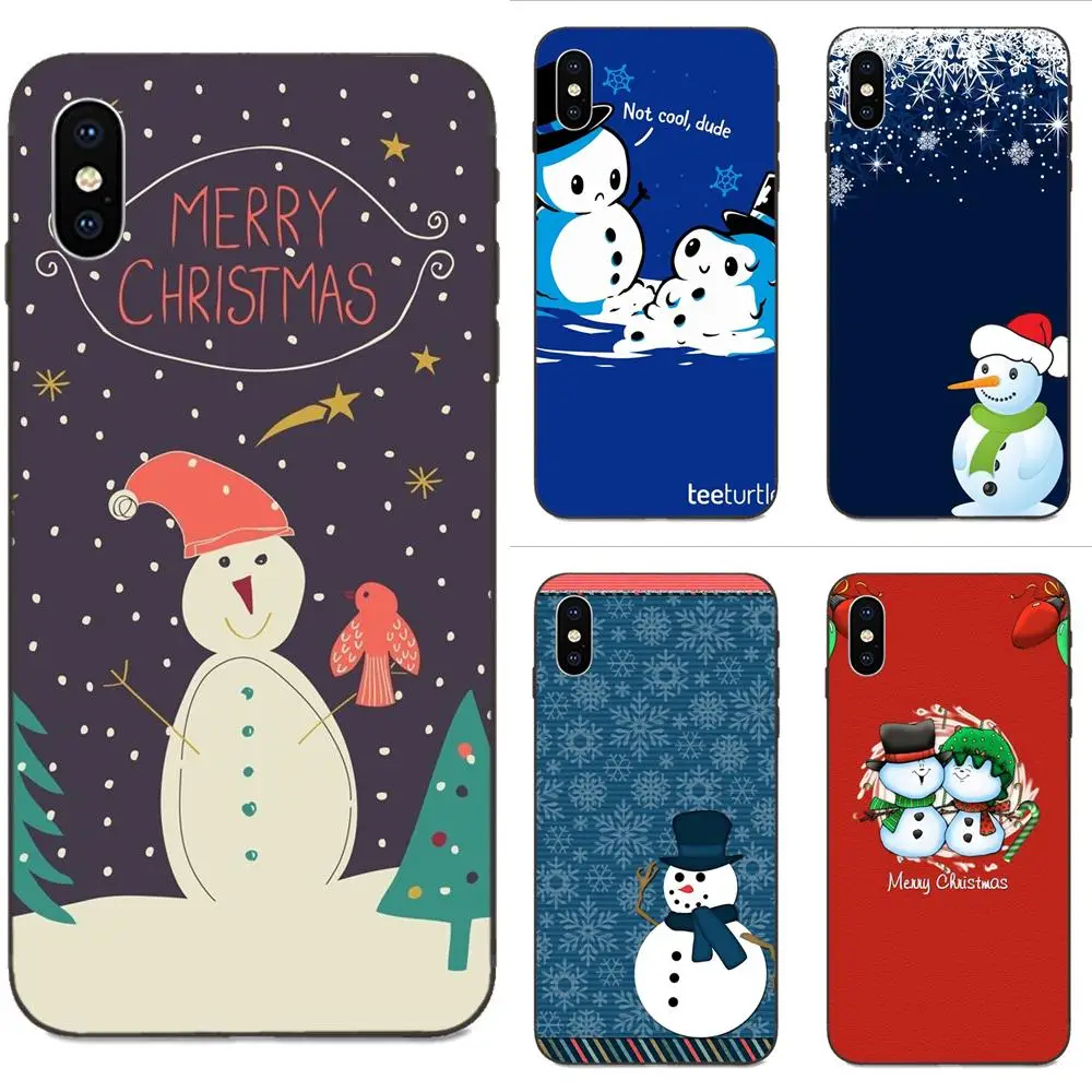 Мультяшный Рождественский снеговик для Xiaomi mi x Max Note 2 2S 3 S 5X6 6X8 9 9T SE A1 A2 A3 CC9e Lite Play Pro