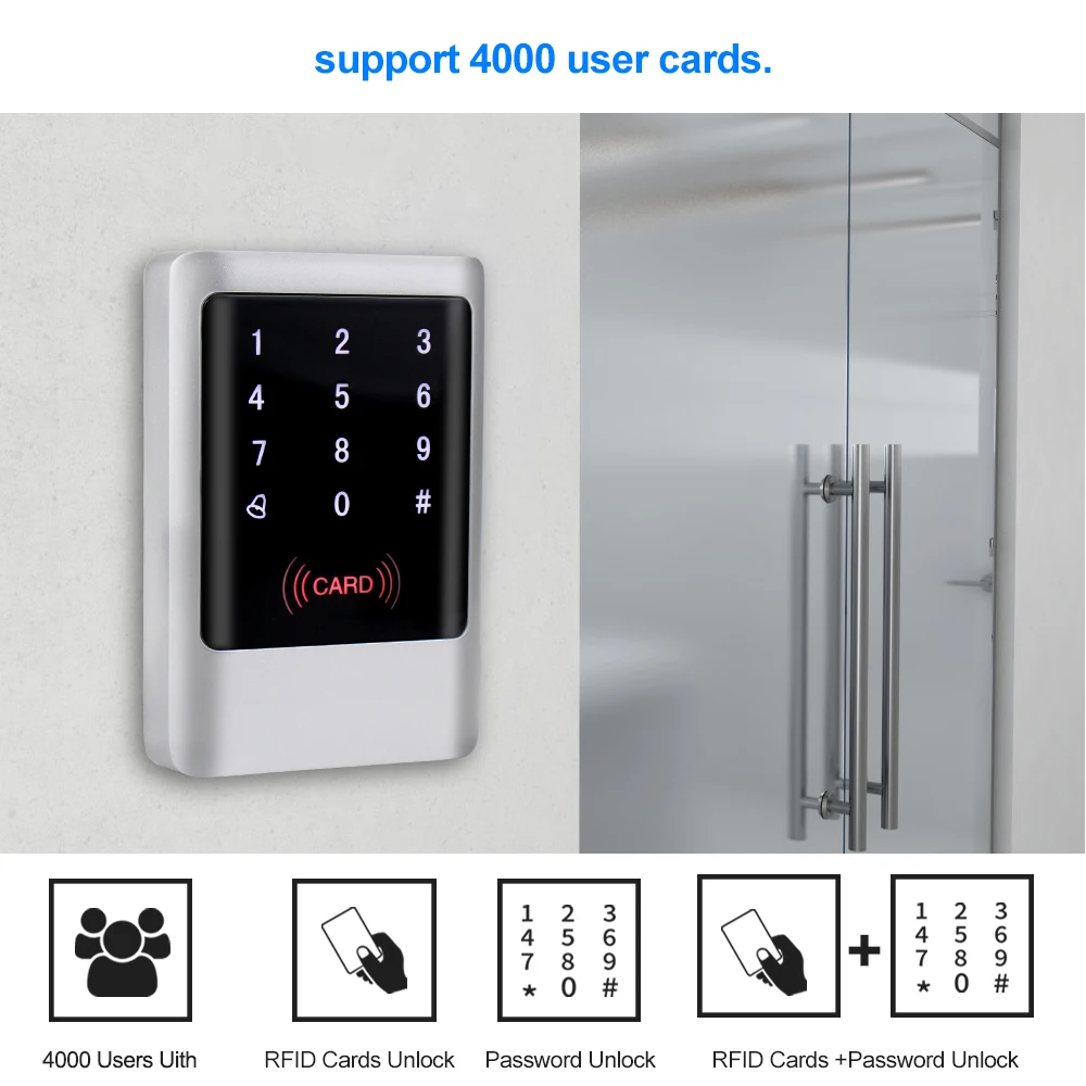 Водонепроницаемая панель управления доступом с RFID клавиатурой IP65 сенсорная