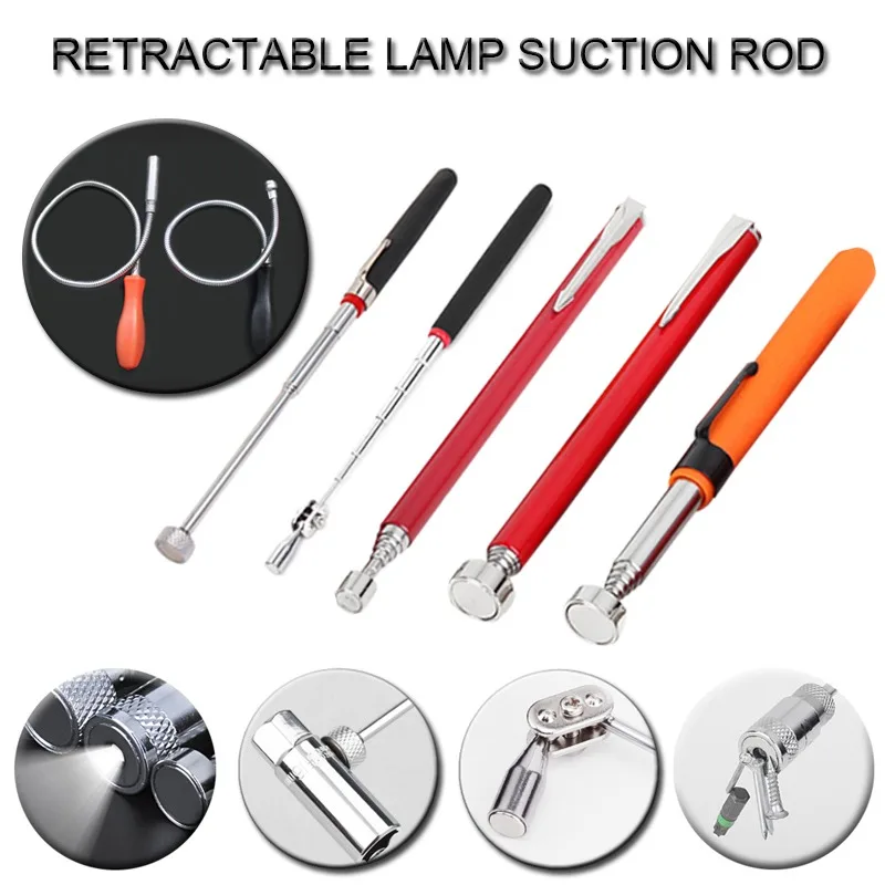 Telescopic Magnetic LED Light Pen Pick Up Bolt Magnet Extendable Tool L3C3 Z1G2