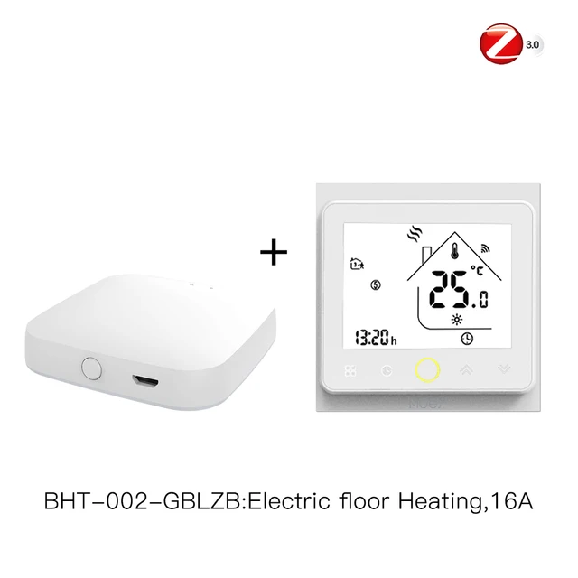 ZigBee Smart Thermostat Temperature Controller Hub Required Water/Electric floor Heating Water/Gas Boiler with Alexa Google Home Kit 2