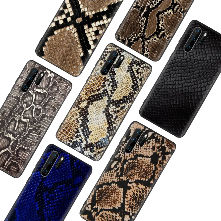 Розовый кожаный Змеиный Черный чехол для телефона huawei mate 30 20 10 P30 P20 P10 Pro Lite P Smart Z роскошный Coque Shell