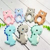 1pcs Silicone Teether Cartoon Animal BPA Free Rodent Teeth Necklace Food Grade Baby Chew Toy 1