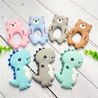 1pcs Silicone Teether Cartoon Animal BPA Free Rodent Teeth Necklace Food Grade Baby Chew Toy 1