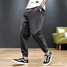 Высококачественные мужские штаны в стиле хип-хоп, мужские повседневные спортивные штаны с завязками, длинные штаны, большие размеры, уличная одежда, 28-42