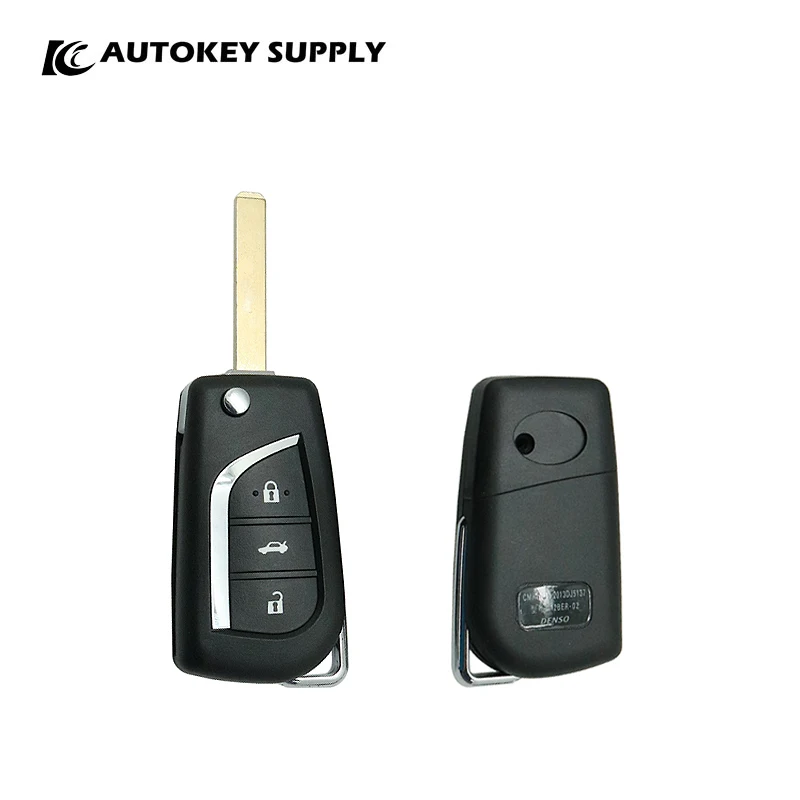 2007-2015 For Toyota Corolla 3 Buttons Remote Flip Key Shell  Autokeysupply AKTYF117