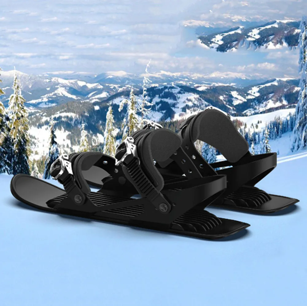 2021 New Upgrade 3.0 Stable Mini Ski Skates Adjustable Binding Skiboard Snowfeet Shoes Cross-country Skis Alpine Skis Snow Sled