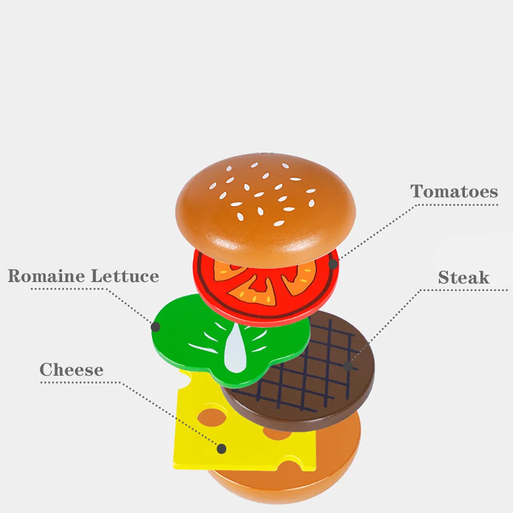 Детская ролевая игра игрушка Кухня игры гамбургер замороженных картофеля фри в горячей продаже игрушка для детей детский игровой дом деревянная игрушка Моделирование Еда C850