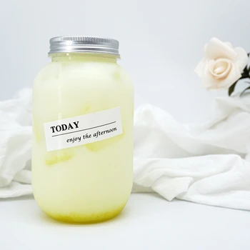 

10pcs Net red transparent milk tea cold drink cup 500ml big mouth U-shaped fat bottle packaging juice yogurt coffee bottles