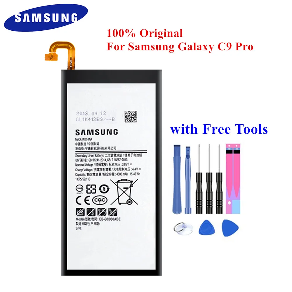 Батарея EB-BC900ABE для samsung Galaxy C9 Pro SM-C9000 SM-C900F SM-C9008 SM-C900Y 4000 мАч литий-полимерный Аккумулятор Akku емкостью+ Инструменты