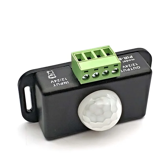 Interruptor de Sensor de movimiento PIR ajustable automático, Detector infrarrojo, módulo de interruptor de luz para lámpara de tira de luz LED, CC de 12V, 24V, 8A - Imagen 2
