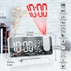FM Radio LED Digital Smart Alarm Clock Watch Table Electronic Desktop Clocks USB Wake Up Clock with 180° Time Projector Snooze 6