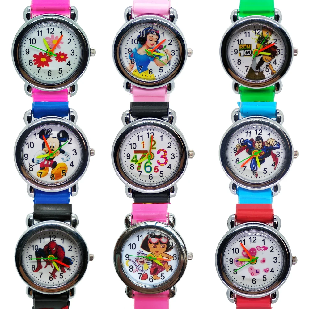 Детские часы с героями мультфильмов, часы для мальчиков и девочек, спортивные водонепроницаемые детские часы, Детские кварцевые наручные