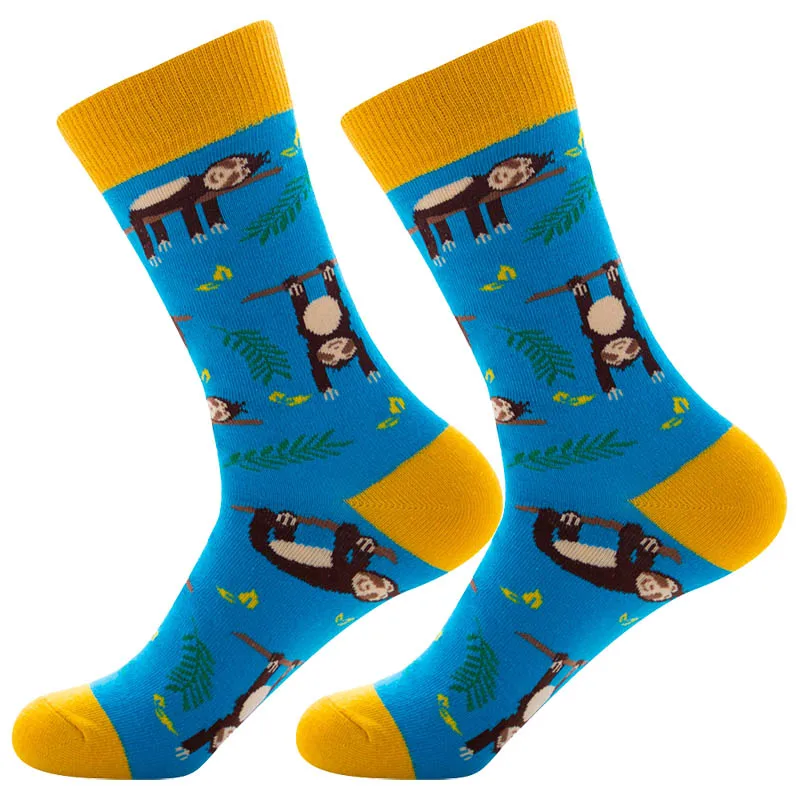 Хлопчатобумажные мужские носки в стиле хип-хоп забавные Носки с рисунком животных, фруктов, собак, женские носки новинка, подарочные носки на весну-осень-зиму - Цвет: 13