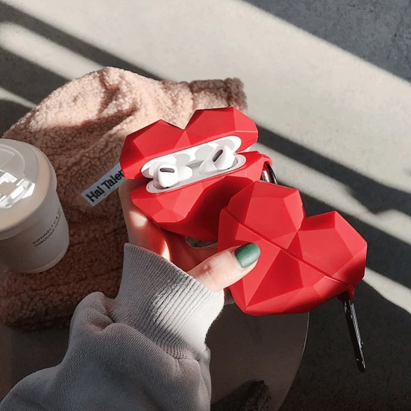 Беспроводные Bluetooth наушники из ТПУ в форме сердца защитный чехол для AirPods Pro Air Pods с