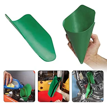 

2 Piece Set Oil Guide Tool Foldable Universal Funnel Oil-Free Filter for Draining Oil From Cars Trucks and Motorcycles